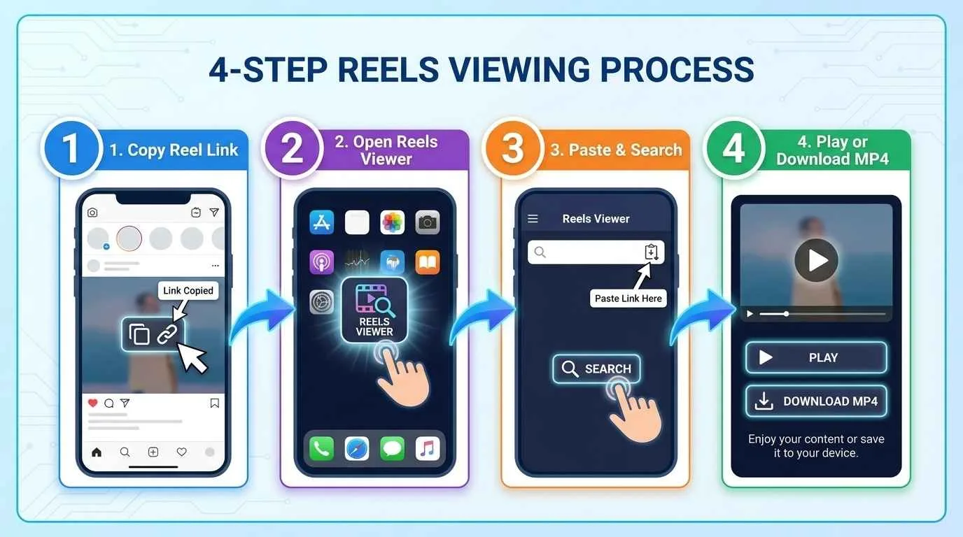 4-STEP REELS VIEWING PROCESS