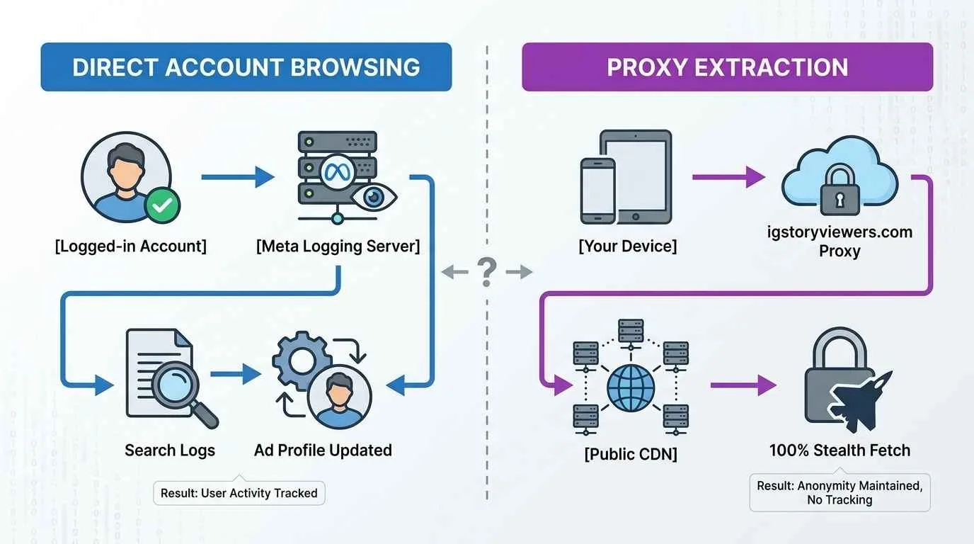 Instagram Follower Viewer - Inspect IG Followers Anonymously DIRECT ACCOUNT BROWSING VS. PROXY EXTRACTION