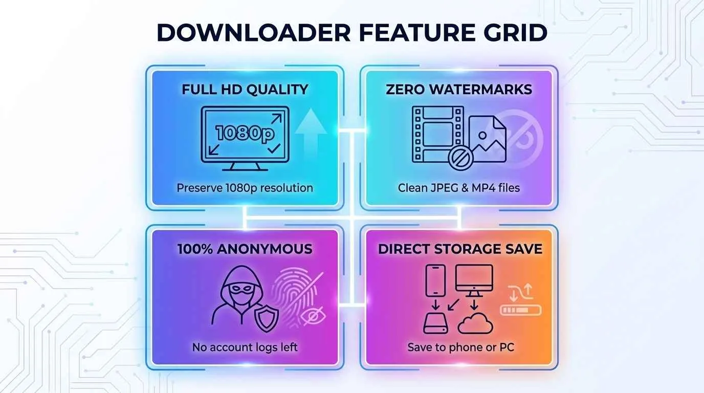 Instagram Story Downloader - Download IG Stories in HD DOWNLOADER FEATURE GRID